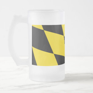 Frosted Glass Mug with flag of Munich
