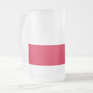 Frosted Glass Mug with flag of Poland