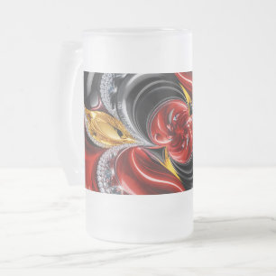 Frosted Glass Mug with German Colours design