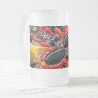 Frosted Glass Mug with Germany Colours design