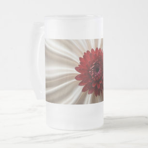 Frosted Glass Mug with Japanase Colours design