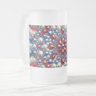 Frosted Glass Mug with Netherlands Colours design