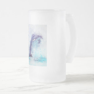 Frosted, glass, stein, 16oz, custom, design frosted glass beer mug