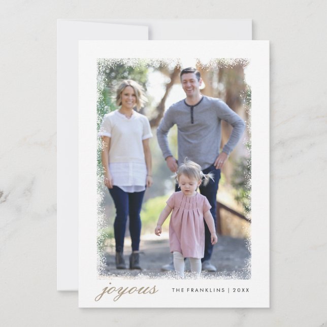 Frosted Holiday Photo Card (Front)