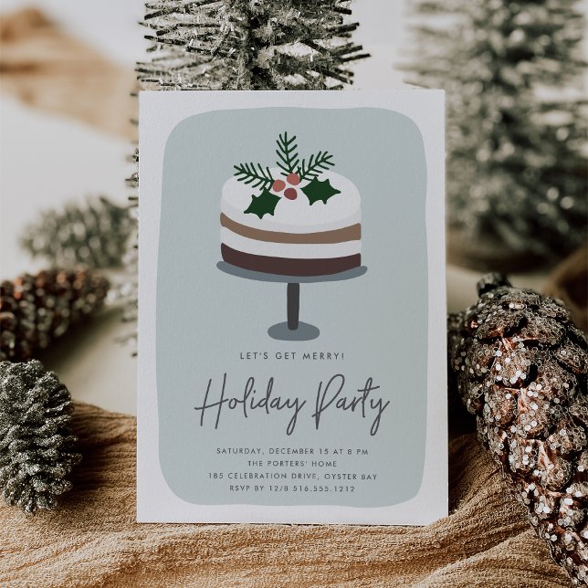 Frosted Holly | Cute Modern Holiday Party Invitation (Creator Uploaded)