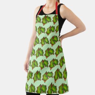 Frosted Holly Leaves Leaf Sugar Cookie Christmas Apron