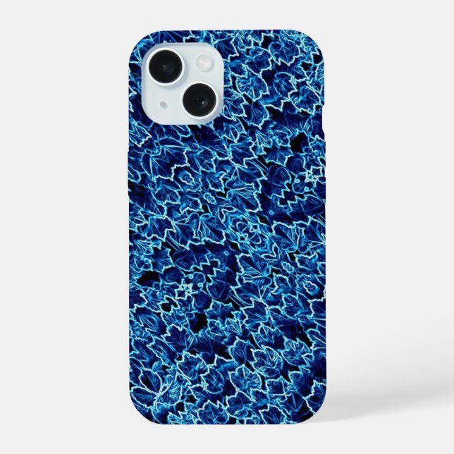 Frosted Ivy Blue iPhone 15 Case (Back)