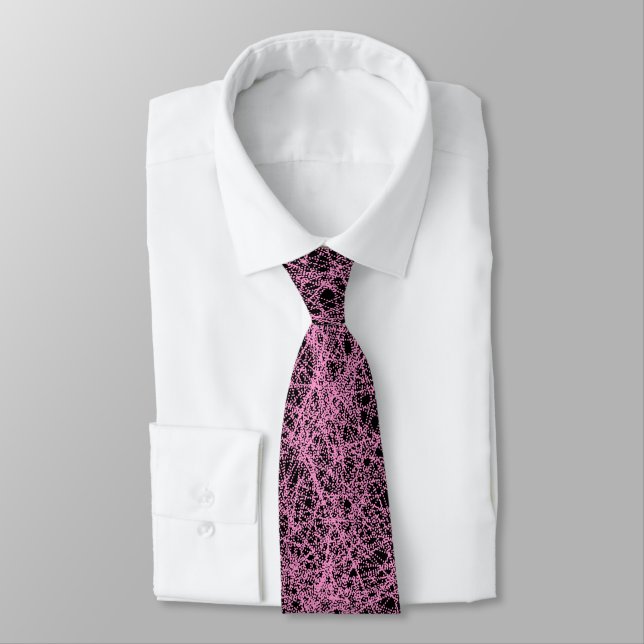 Frosted lines - Pink on Black Tie (Tied)