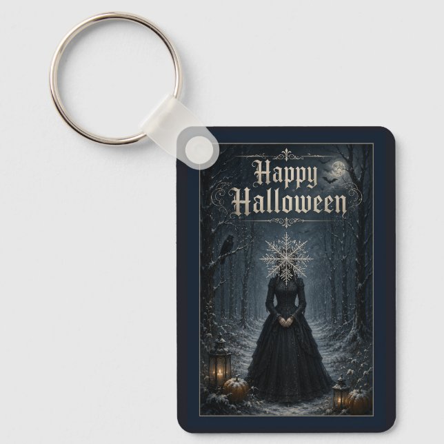 Frosted Midnight Halloween Enchantress Key Ring (Front)