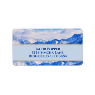 Frosted Mountains Address Label