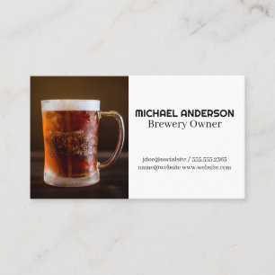 Frosted Mug Glass   Restaurant Business Card