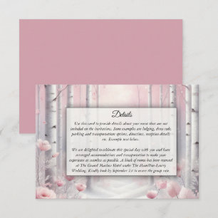 Frosted Petals in a Winter Woodland Wedding Enclosure Card