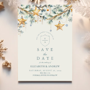 Frosted Pine Star Garland Wedding Save The Date