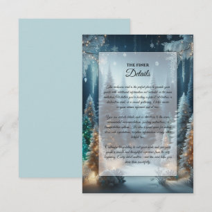 Frosted Pines in Winter Glow Wedding Enclosure Card