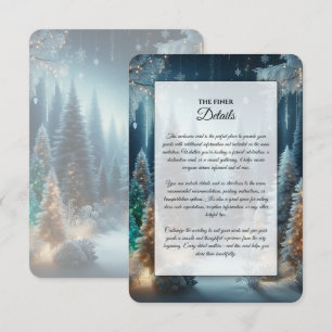 Frosted Pines in Winter Glow Wedding Enclosure Card