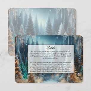 Frosted Pines in Winter Glow Wedding Enclosure Card