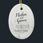 Frosted Pines To the Mother of the Groom Quote<br><div class="desc">Frosted Pines Rustic White Mountain Range Snowy Winter Design with Hand Painted Pine Trees, Watercolor Paper Texture Background, and White Grey and Black muted colour palette. Perfect for a winter wedding, or outdoor lodge venue With modern chic brush script fonts, and simple minimalist background - Mother of the Groom Heartfelt...</div>