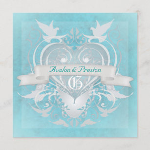 Frosted Princess Fairy Tale Teal Invitation