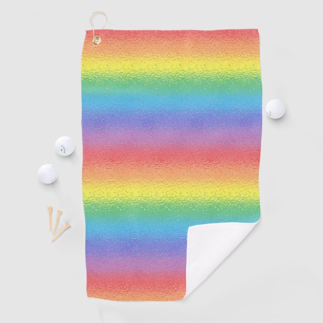 Frosted Rainbow Golf Towel (InSitu)