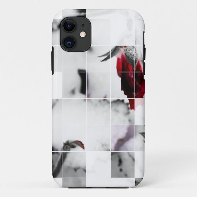 Frosted Rose/ Fall Meets Winter Photo Edit  Case-Mate iPhone Case (Back)