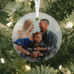 Frosted Season Personalised Christmas Ornament<br><div class="desc">Photo gifts make the best gifts! Easily personalised with your text and/or photo(s) for a custom look. Designed by Berry Berry Sweet,  Modern Stationery and Personalised Gifts. Visit our website at www.berryberrysweet.com to see our full product lines.</div>