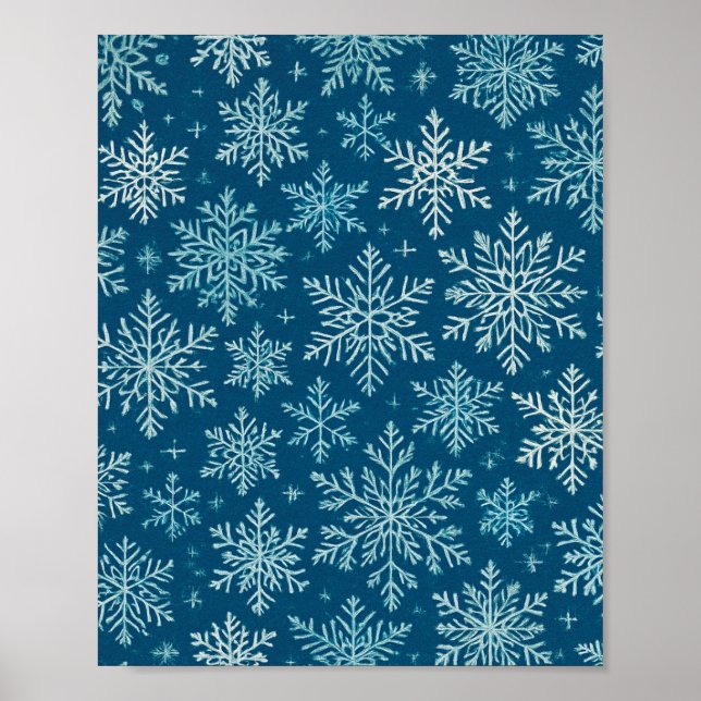 Frosted Snowflake Elegance Poster (Front)