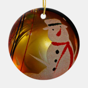 Frosted Snowman Ornament