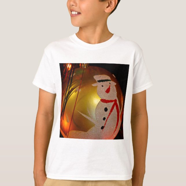 Frosted Snowman Ornament T-Shirt (Front)