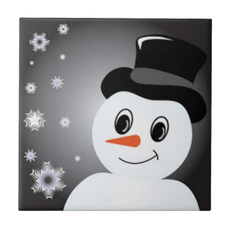 Frosted Snowman Tile