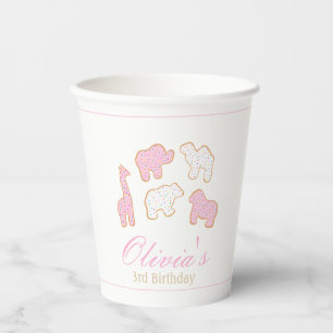 Frosted sprinkle Animal cookie party Paper Cups