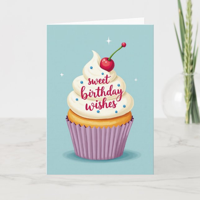 Frosted Sweet Birthday Card (Front)