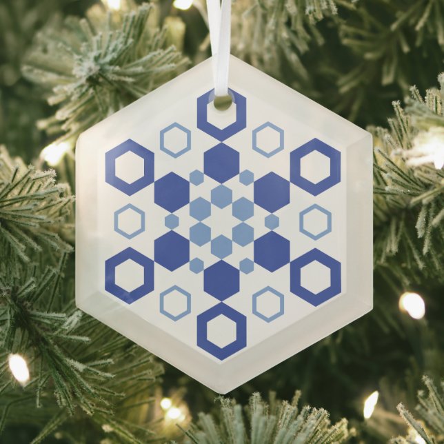 Frosted Symmetry Glass Tree Decoration (Insitu)