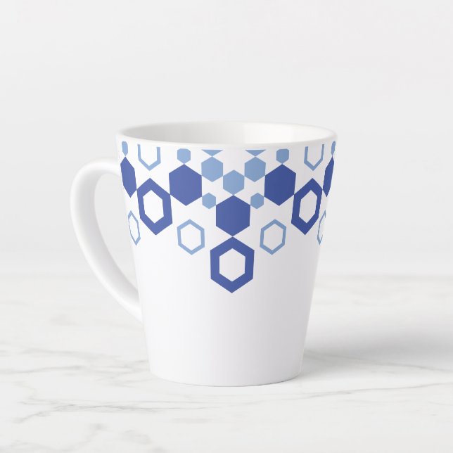 Frosted Symmetry Latte Mug (Left Angle)