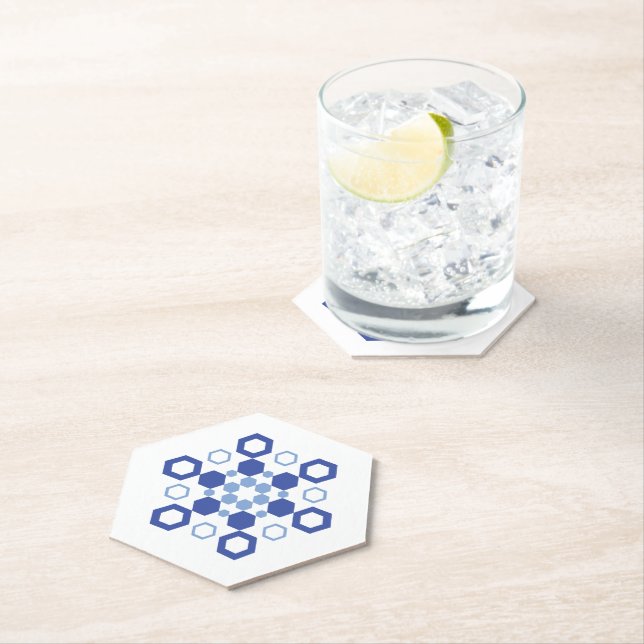 Frosted Symmetry Paper Coaster (Insitu)