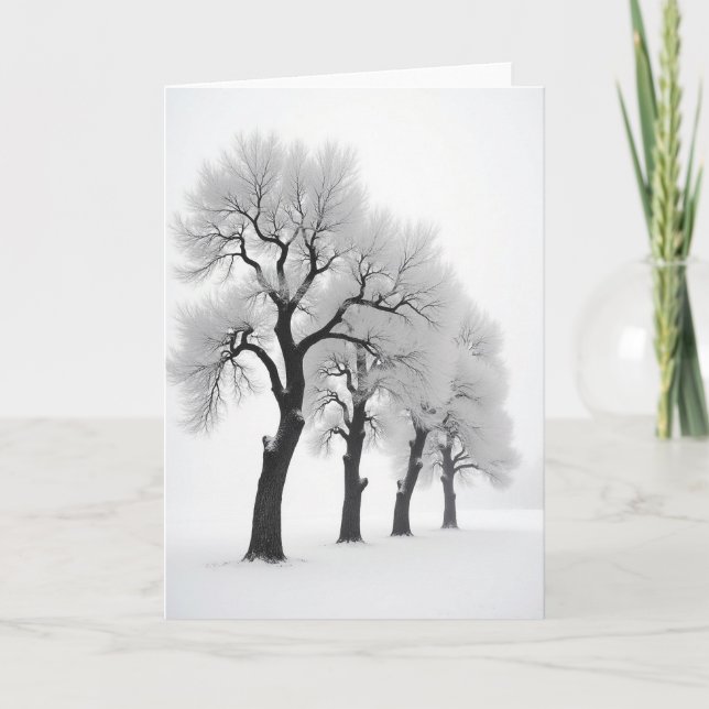Frosted Trees Christmas Card (Front)
