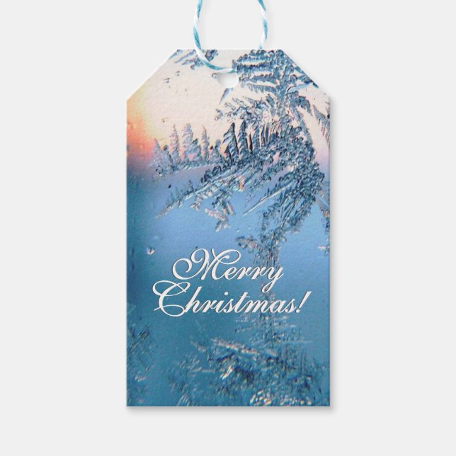Frosted View Add Text Gift Tags (Front)