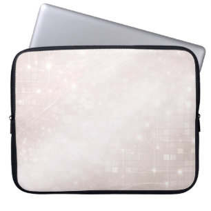 Frosted white and soft greige patterns AI art  Laptop Sleeve
