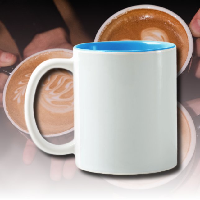 Frosted White Solid Colour | Classic | Elegant Two-Tone Coffee Mug (Creator Uploaded)