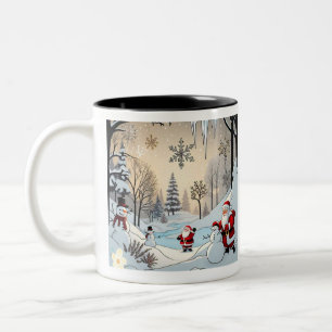 "Frosted Winter Dreams" Two-Tone Coffee Mug