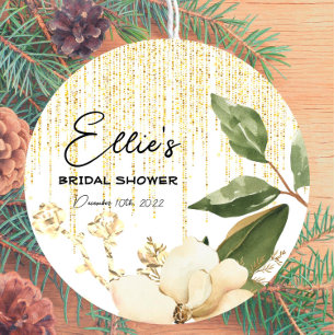 Frosted Winter - Gold - Multi-use Favour Sticker