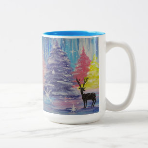 Frosted Winter Two-Tone Coffee Mug