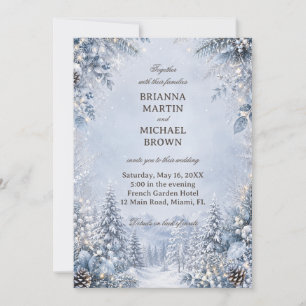 Frosted Woodland Path Winter Invitation