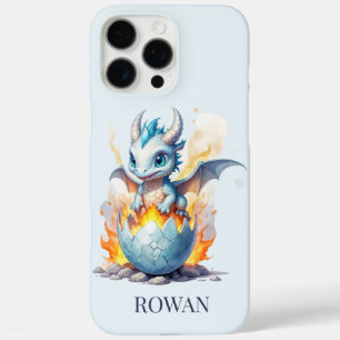 Frostfire Hatchling Personalised Blue Dragon iPhone 16 Pro Max Case