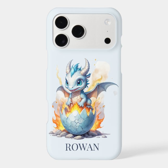 Frostfire Hatchling Personalized Blue Dragon (Back)