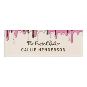 Frosting Pastry Bakery Business Employee Name Tag