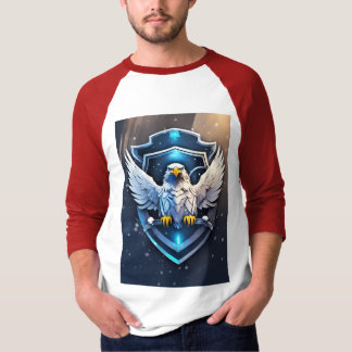 Frostwing Alliance: Futuristic Eagle-Raven Emblem  T-Shirt