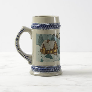 Frosty Alpine Town Lights Beer Stein