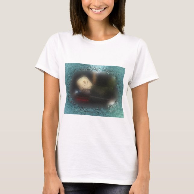 Frosty Blue S'mores Snowman T-Shirt (Front)
