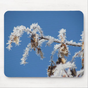 Frosty branch or Your Photo mouse pad