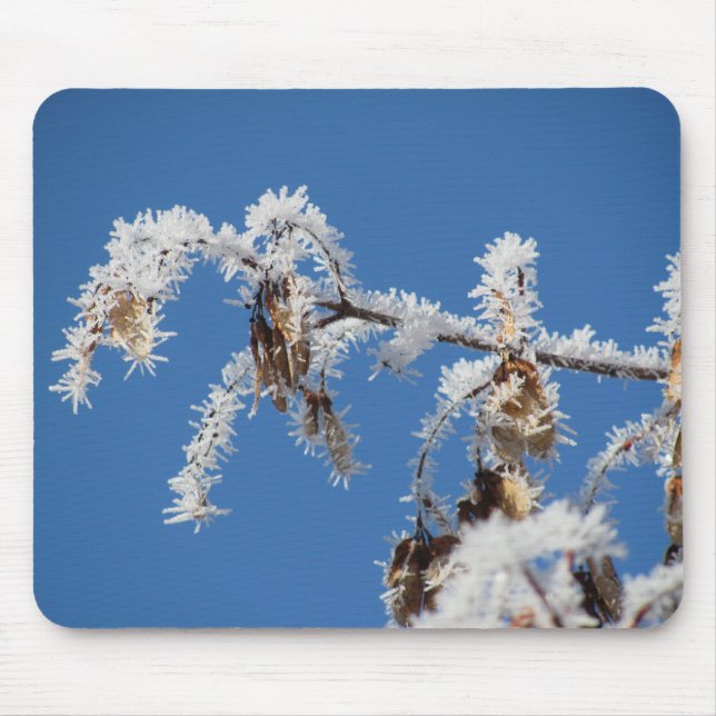 Frosty branch or Your Photo mouse pad (Front)